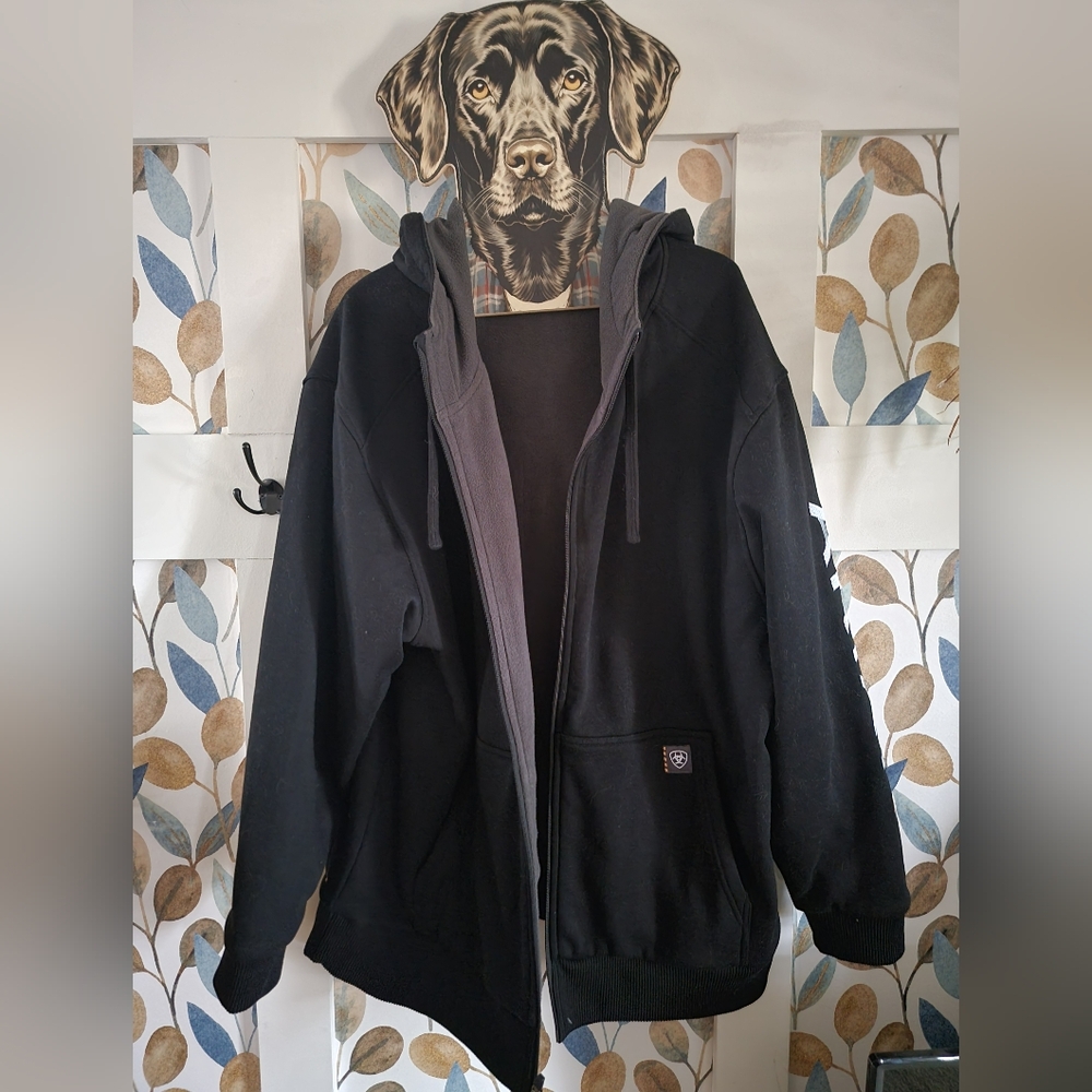 Ariat Men's Black Zip-Up Hoodie Jacket
